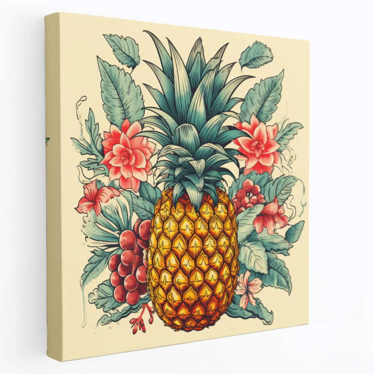 Pineapple Wall Art - Vintage Botanical - Pineapple, Nostalgia, Botanical, Wall Art