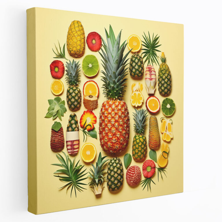Pineapple Canvas Print - Geometric Delight - Pineapple, Contemporary Design, Modern, Wall Art