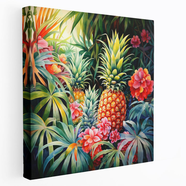 Pineapple Watercolor Canvas Print - Pineapple, Home Decoration, Canvas Wall Art, Canvas Print