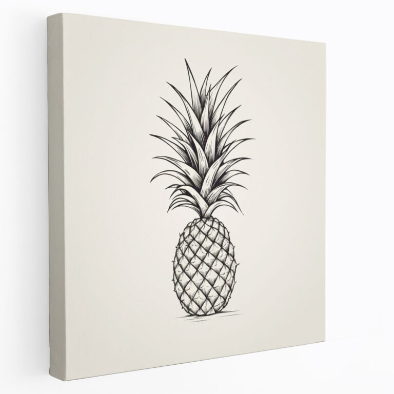 Pineapple Line Art Wall Art - Pineapple, Pineapple, Home Decoration, Contemporary Look
