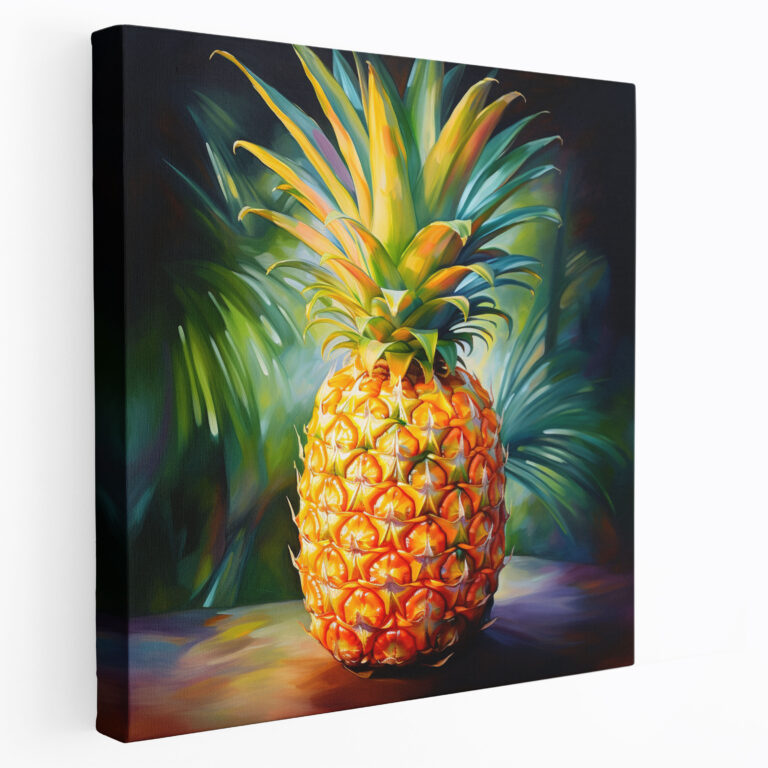 Tropical Pineapple Canvas Print - Pineapple, Canvas Wall Art, Vibrant Colors, Tropical Paradise