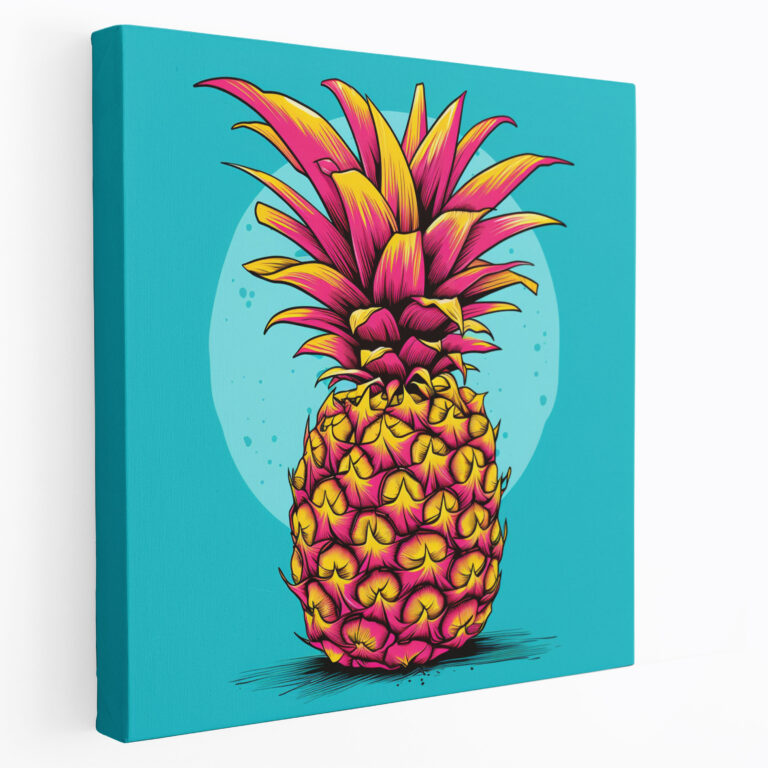 Pop Art Pineapple Canvas Print - Pineapple, Pineapple, Home Decoration, Fun And Playful Vibe
