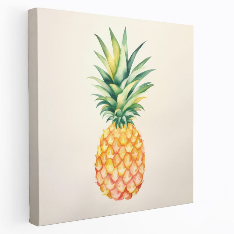 Silhouette Pineapple Canvas Print - Pineapple, Home Decoration, Canvas Wall Art, Pineapple