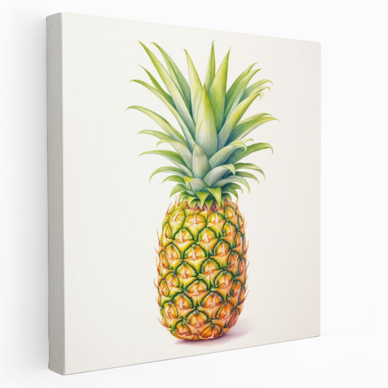 Pineapple Wall Art - Pineapple, Watercolor Artwork, Canvas Wall Art, Pineapple