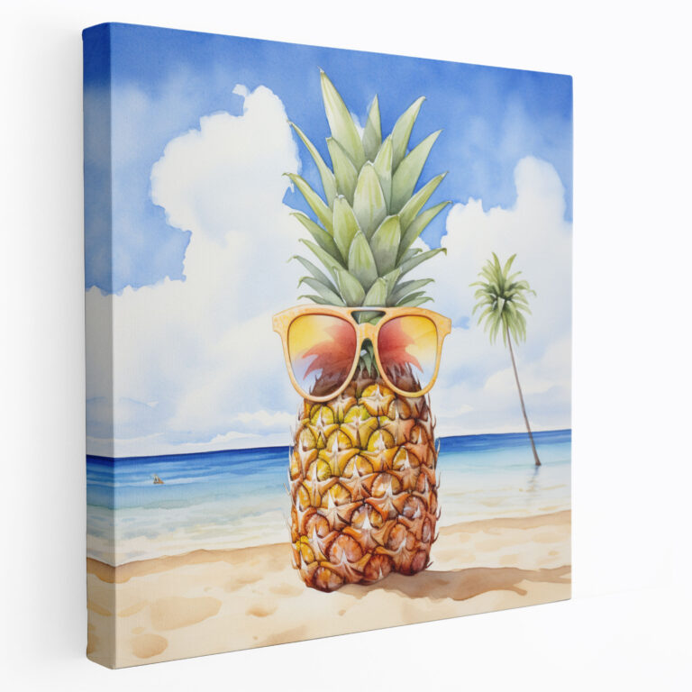 Pineapple Canvas Print - Pineapple, Pineapple, Happiness, Wall Art