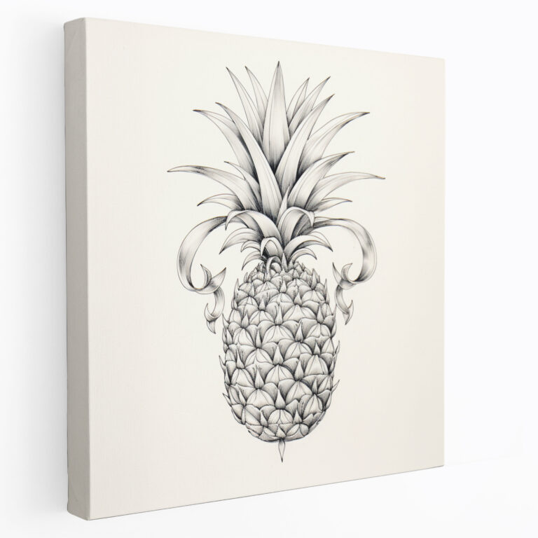Intricate Pineapple Canvas Print - Pineapple, Pineapple, Home Decoration, Canvas Wall Art