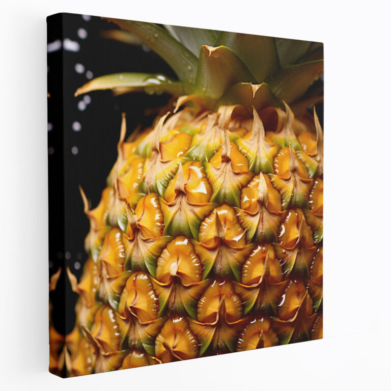 Textured Pineapple Canvas Print - Pineapple, Sophistication, Textured Skin, Wall Art