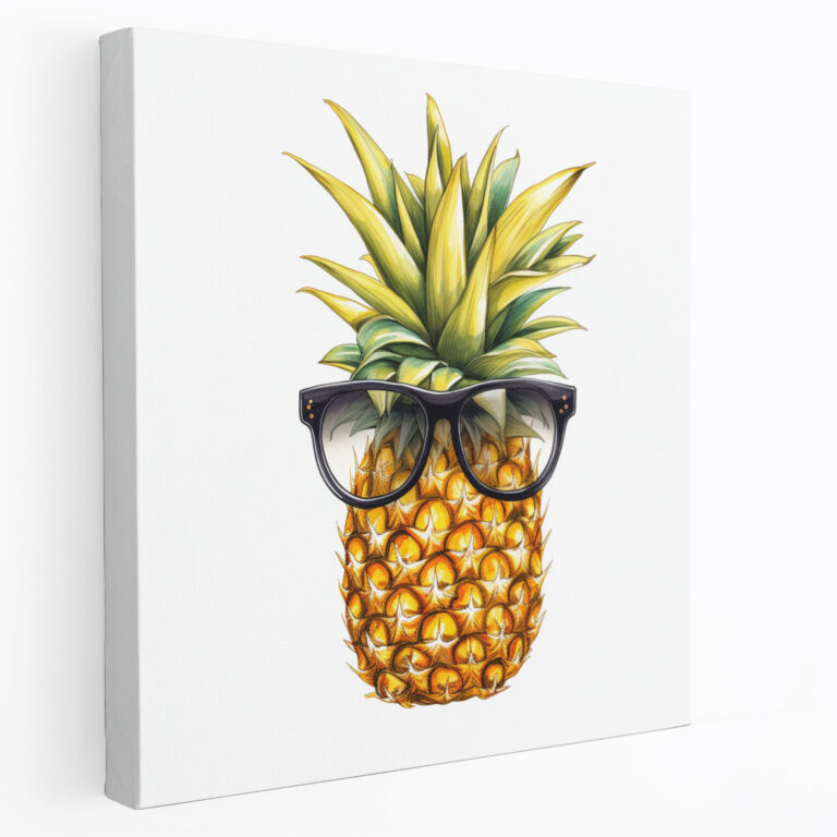 Pineapple Wall Decoration - Pineapple, Pineapple, Sunglasses, Canvas Print