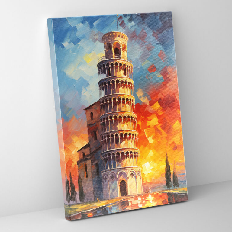 Leaning Tower Of Pisa Canvas Print - Leaning Tower Of Pisa, Canvas Wall Art, Canvas, Leaning Tower Of Pisa