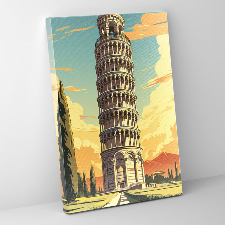 Leaning Tower Of Pisa Wall Art - Leaning Tower Of Pisa, Canvas, Canvas Wall Art, Wall Art