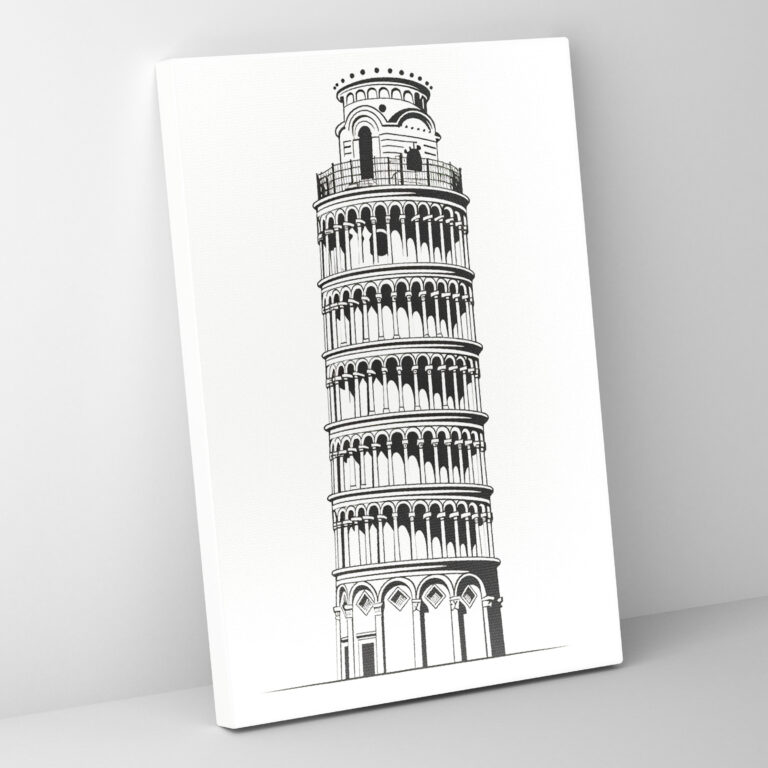 Leaning Tower Of Pisa Wall Decoration - Leaning Tower Of Pisa, Canvas Print, Canvas Wall Art, Leaning Tower Of Pisa