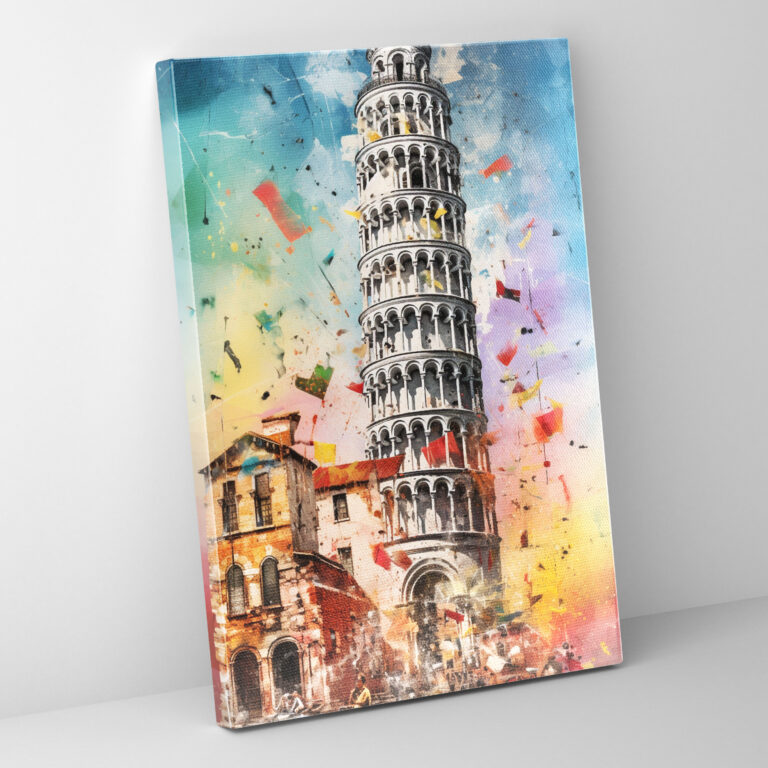 Leaning Tower Of Pisa Canvas Print - Leaning Tower Of Pisa, Canvas Wall Art, Canvas, Leaning Tower Of Pisa