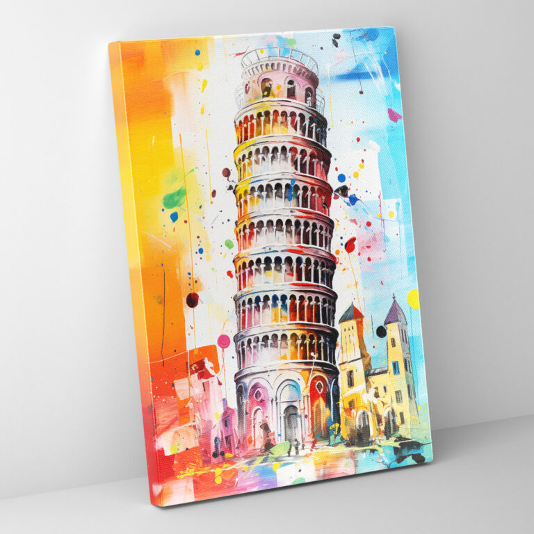 Leaning Tower Of Pisa Canvas Wall Art - Leaning Tower Of Pisa, Wall Decoration, Leaning Tower Of Pisa, Canvas Wall Art