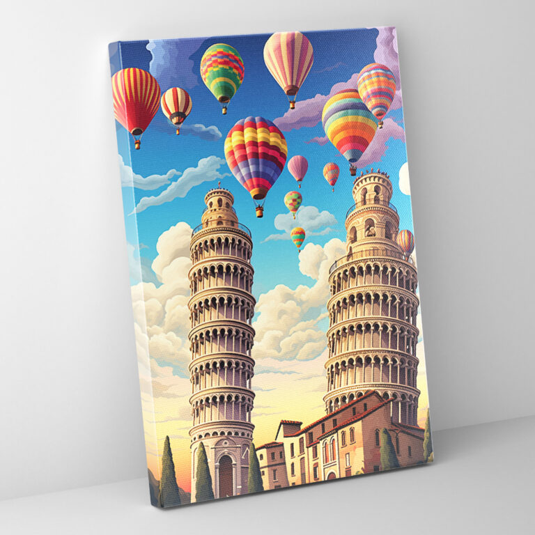 Leaning Tower Of Pisa Canvas Print - Leaning Tower Of Pisa, Leaning Tower Of Pisa, Home Decoration, Canvas Wall Art