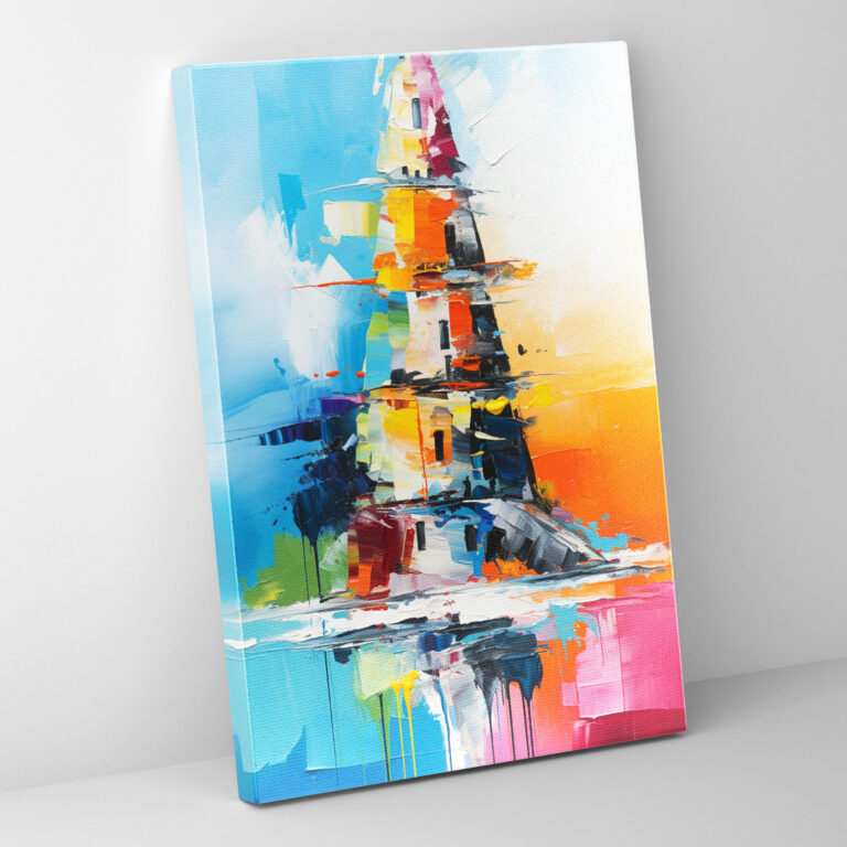 Leaning Tower Of Pisa Canvas Print - Leaning Tower Of Pisa, Vibrant Colors, Wall Decoration, Home Decoration