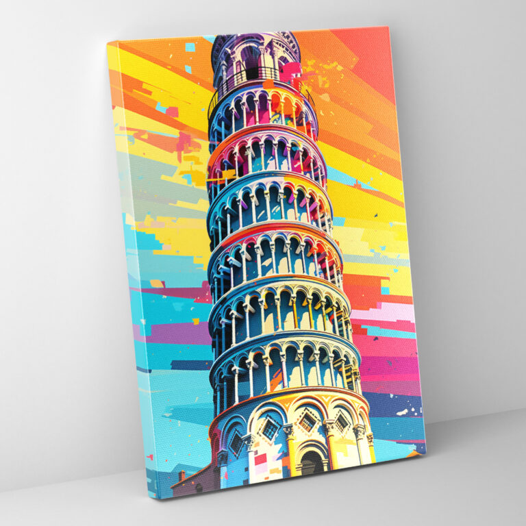 Leaning Tower Of Pisa Wall Art - Leaning Tower Of Pisa, Energetic, Wall Decoration, Canvas Print