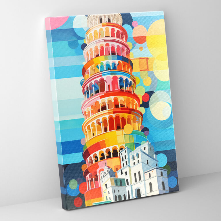 Leaning Tower Of Pisa Canvas Print - Leaning Tower Of Pisa, Leaning Tower Of Pisa, Wall Art, Intricate Patterns