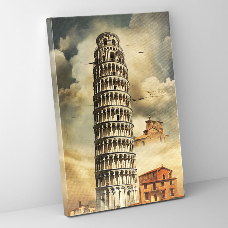 Leaning Tower Of Pisa Wall Art - Leaning Tower Of Pisa, Mixed Media Art, Leaning Tower Of Pisa, Wall Art