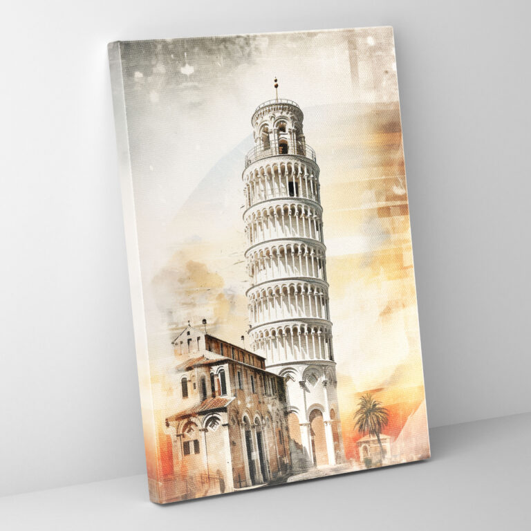 Leaning Tower Of Pisa Contemporary Wall Art - Leaning Tower Of Pisa, Wall Decoration, Style, Wall Art