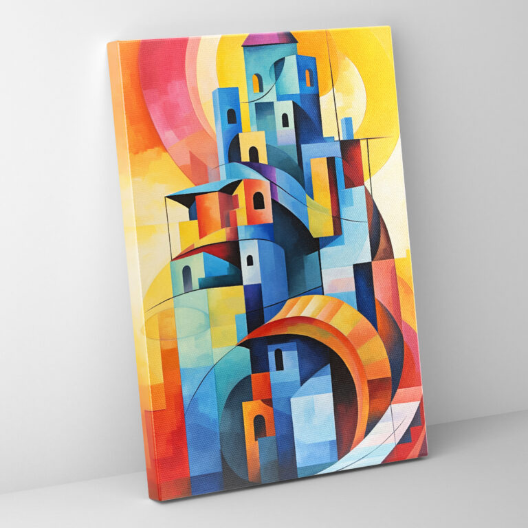 Leaning Tower Of Pisa Abstract Canvas Print - Leaning Tower Of Pisa, Canvas Wall Art, Home Decoration, Wall Art