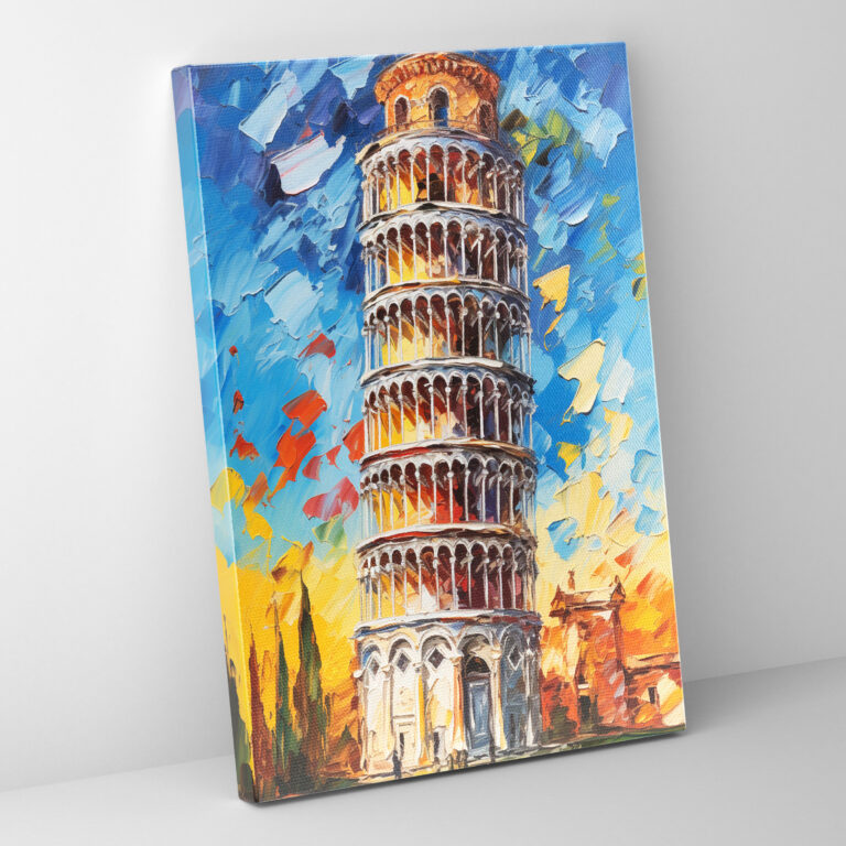 Leaning Tower Of Pisa Canvas Print - Leaning Tower Of Pisa, Wall Decoration, Canvas Print, Wall Art