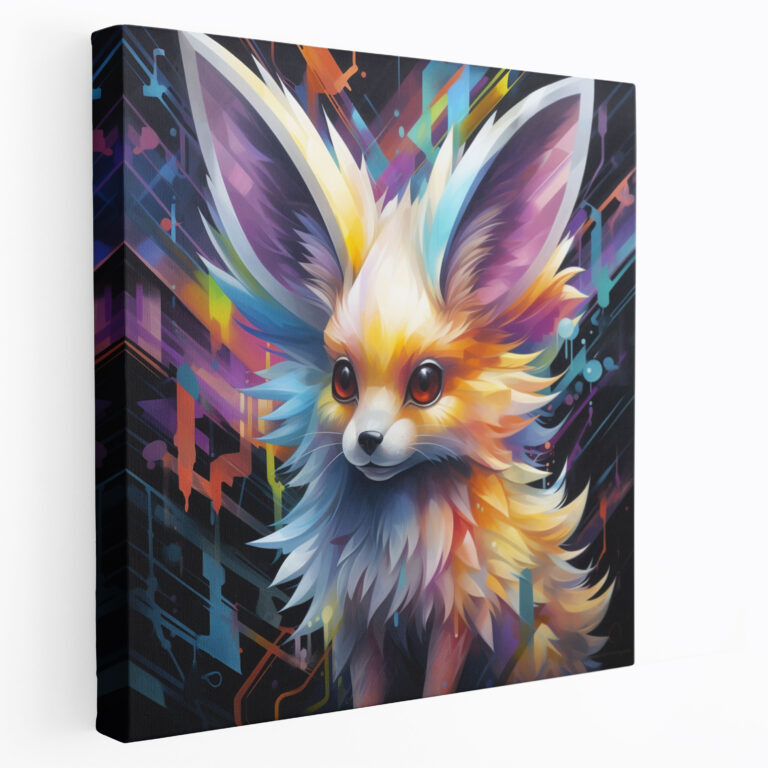 Pokemon Wall Decoration: Abstract Eevee In Various Shades - Pokemon, Contemporary Composition, Eevee, Wall Decoration