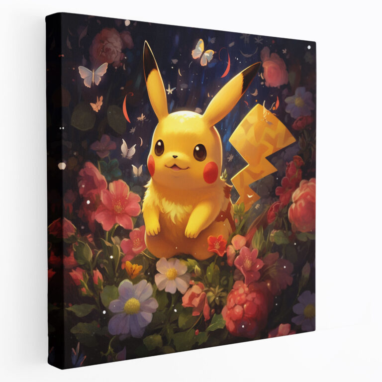 Pokemon Canvas Print - Whimsical Pikachu Fairy Tale Wall Art - Pokemon, Wall Decoration, Pikachu, Pokemon
