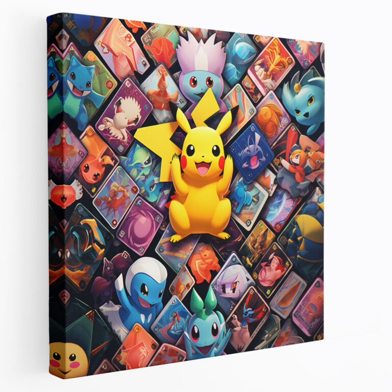 Pokemon Canvas Print - Pokemon Card Mosaic - Pokemon, Collector's Decor, Canvas, Collage
