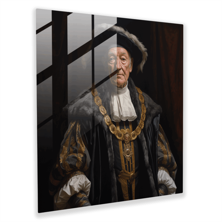 Grandiose Historical Glass Print - Classic Wall Decoration
