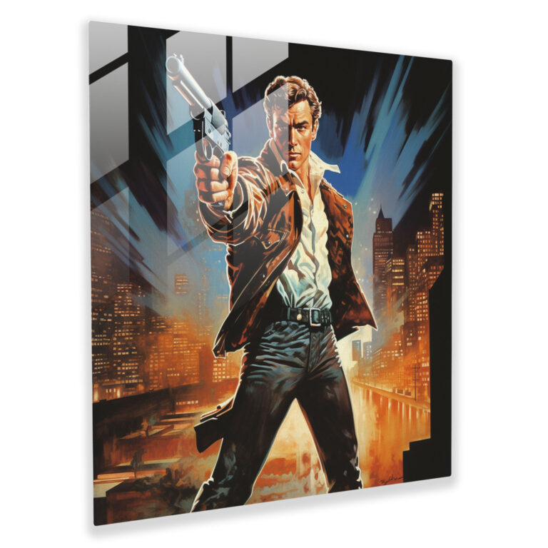 Antihero Chronicles Glass Print - Pulp Fiction, Pulp Fiction, Wall Decoration, Home Decoration