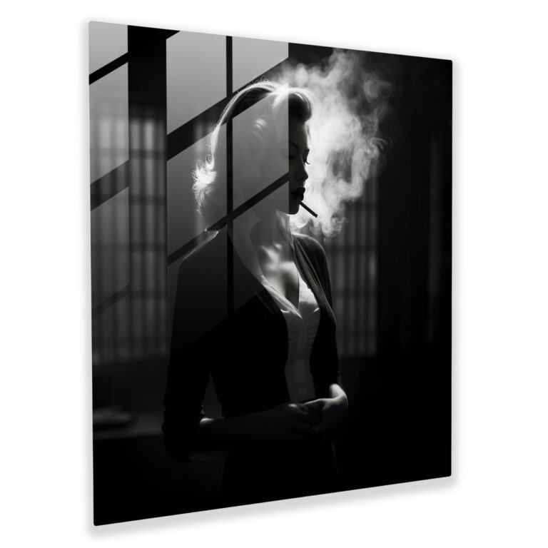 Pulp Fiction Glass Print - Pulp Fiction, Femme Fatale, Pulp Fiction, Glass Wall Art