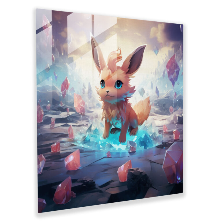 Pokemon Transformation Glass Print - Pokemon, Surrealistic Artwork, Glass Art, Wall Decoration