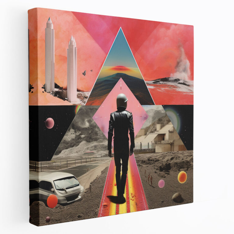 Pink Floyd Canvas Print - Collage Artwork Wall Decoration - Pink Floyd, Collage Artwork, Canvas, Wall Decoration