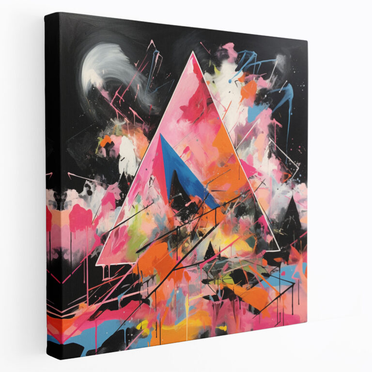 Pink Floyd Abstract Expressionist Painting Wall Art - Pink Floyd, Pink Floyd, Canvas, Canvas Wall Art