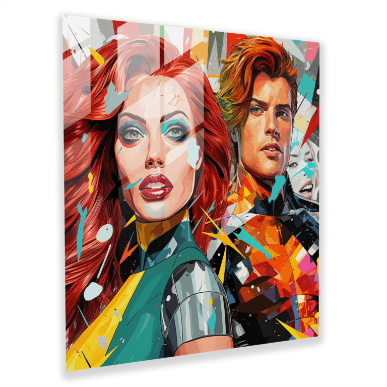 Colorful Pop Art Glass Print Wall Decoration