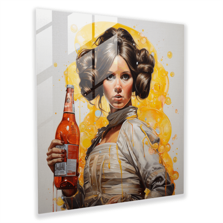 Whimsical Pop Culture Glass Print Artwork