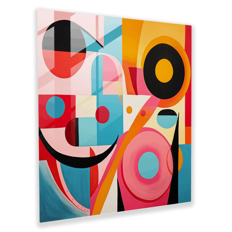Radiant Spectrum Glass Print - Abstract Pop Art Glass Wall Art