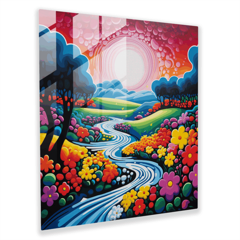 Floral Harmony Glass Print - Nature Inspired Glass Wall Art