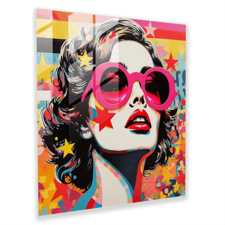 Eclectic Pop Art Glass Print