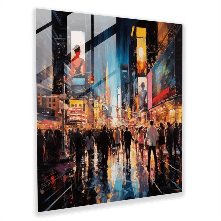 Dynamic Street Performance Glass Wall Decoration
