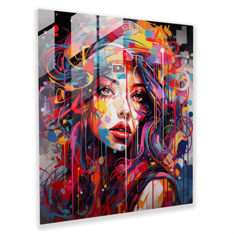 Urban Glass Print - Graffiti-Inspired Glass Wall Art Home Decoration