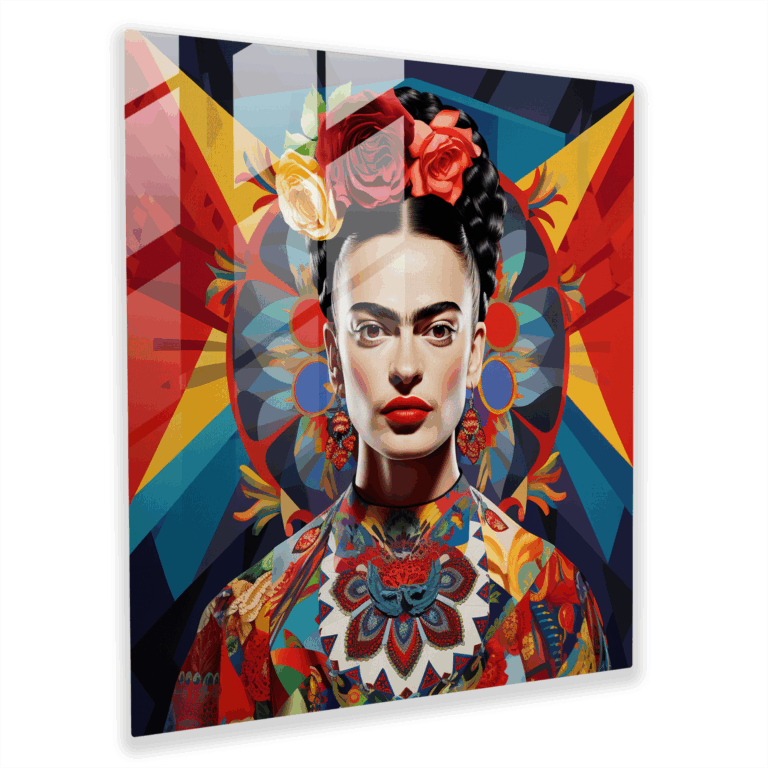 Geometric Woman Glass Print