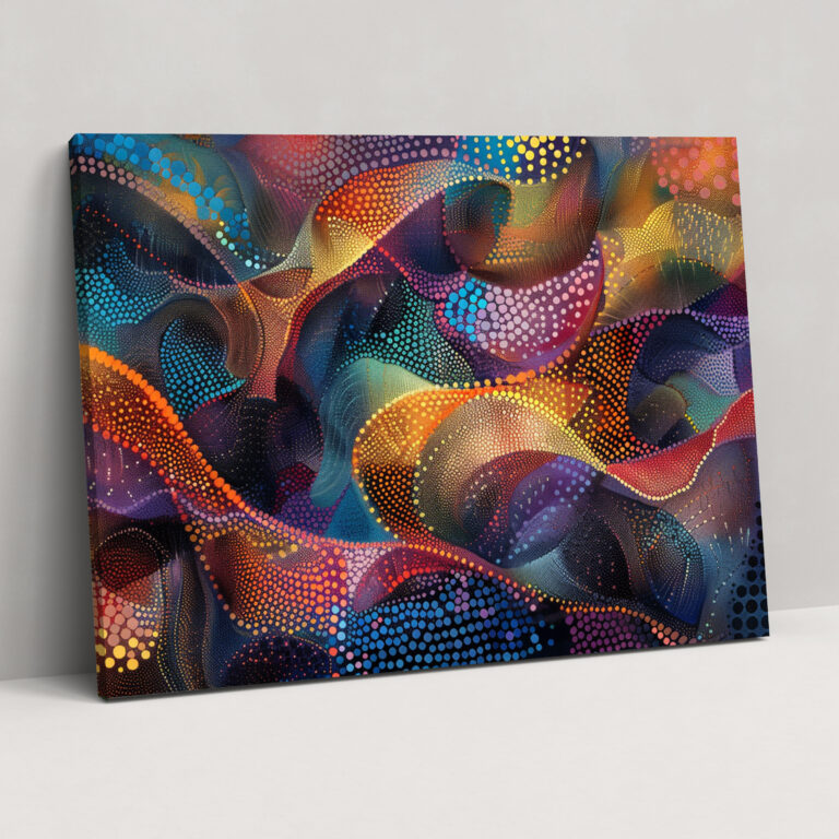 Abstract Pointillism Wall Art - Pointillism, Wall Art, Abstract, Wall Decoration