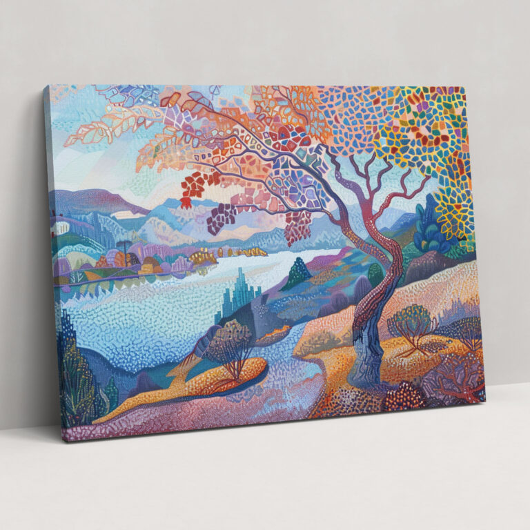 Pointillism Pastel Dreams Canvas Print - Pointillism, Calming, Serene, Dreamy
