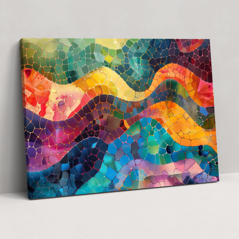 Colorful Abstract Pointillism Wall Art Canvas Print - Pointillism, Canvas, Canvas Print, Wall Art