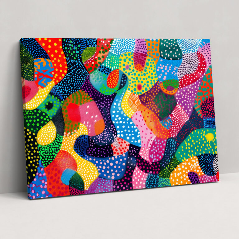 Abstract Pointillism Wall Art - Pointillism, Wall Art, Abstract Design, Pointillism