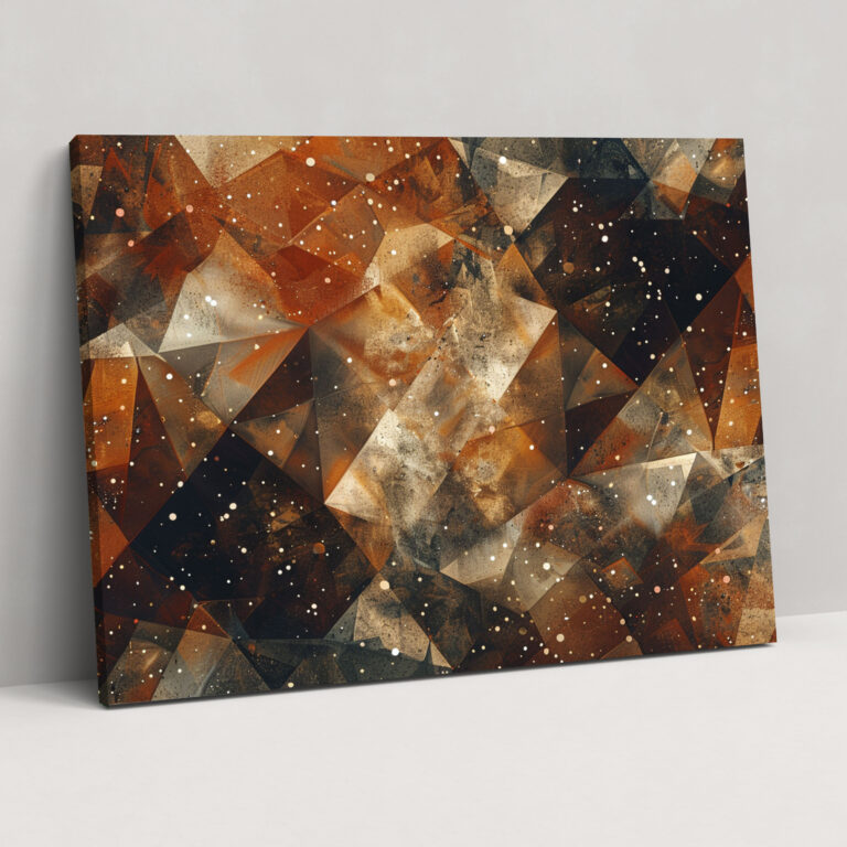 Earth Tones Pointillism Canvas Print - Pointillism, Pointillism, Canvas, Wall Art