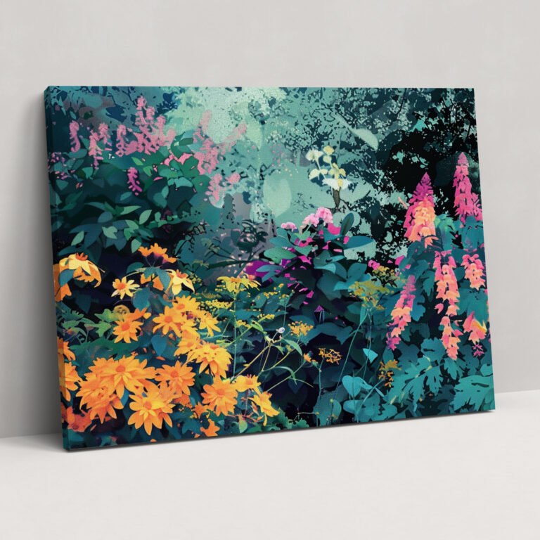 Botanical Garden Canvas Print - Pointillism, Pointillism, Wall Decoration, Wall Art