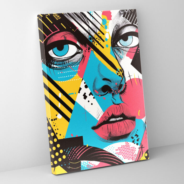 Popart Style Abstract Patterns Wall Decoration - Popart, Popart Style, Canvas Wall Art, Home Decoration