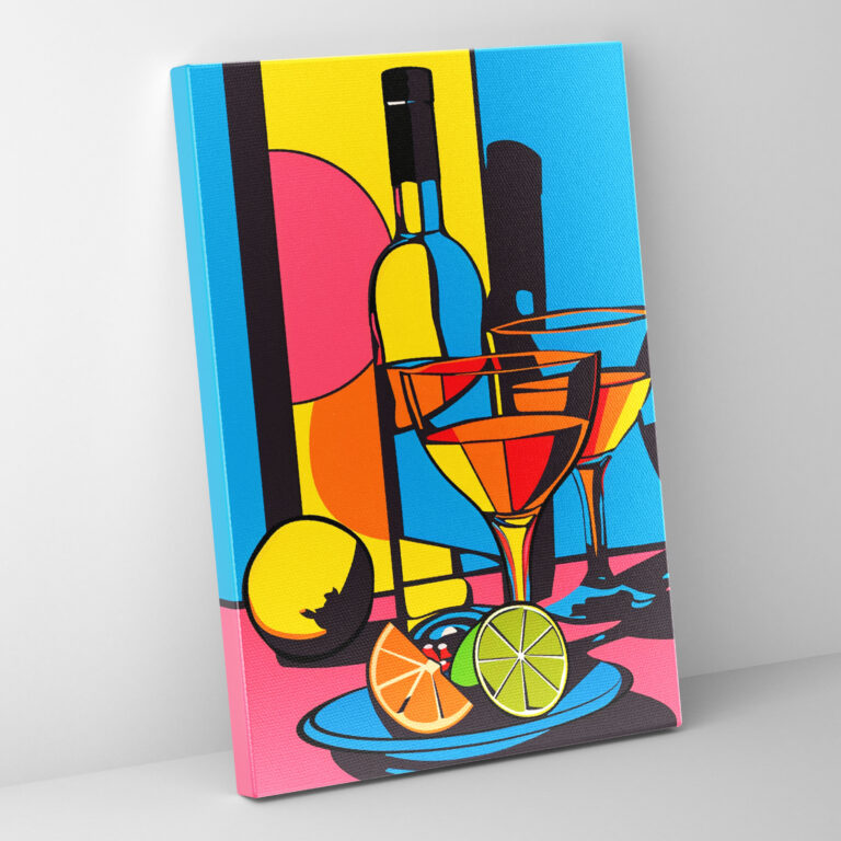 Popart Style Still Life Wall Art - Popart, Canvas Wall Art, Canvas Print, Wall Decoration